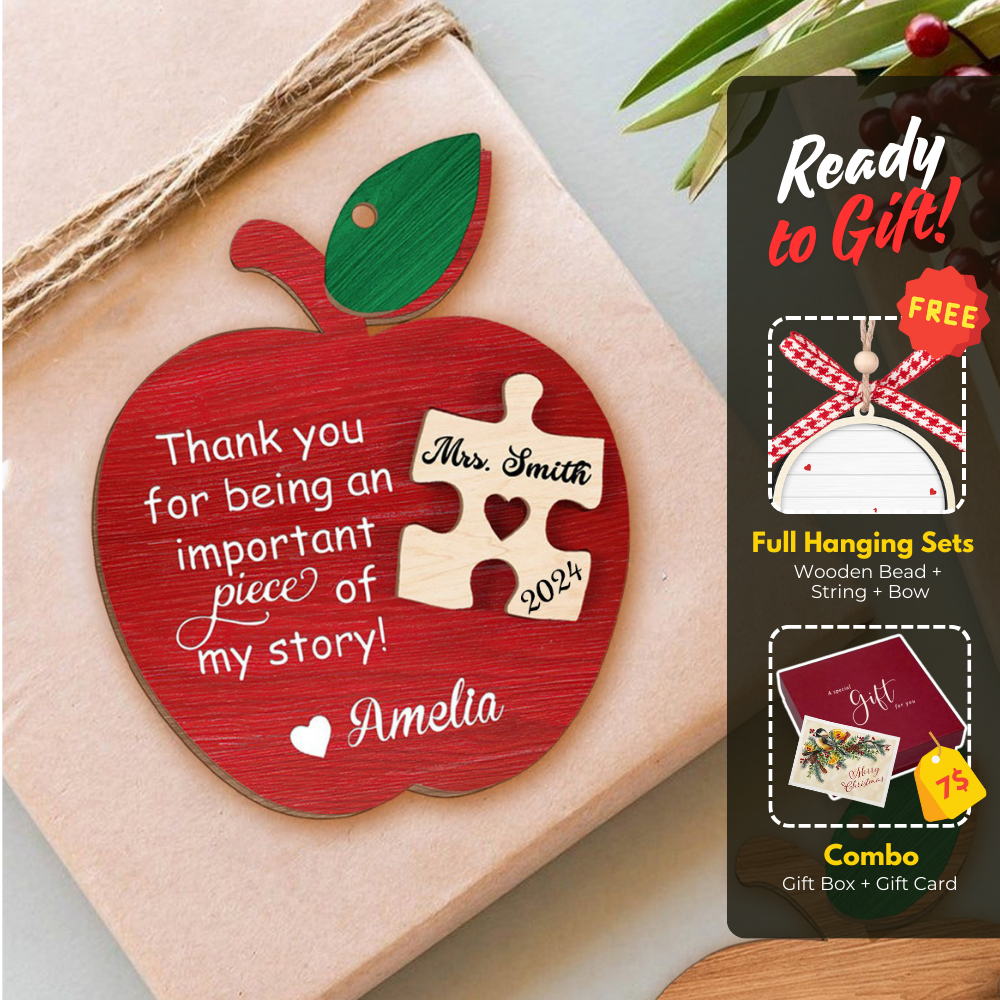 Teacher Christmas Ornament 2024, Personalized Teacher Gifts, Teacher Appreciation Gifts CF94 - Kindlytoys