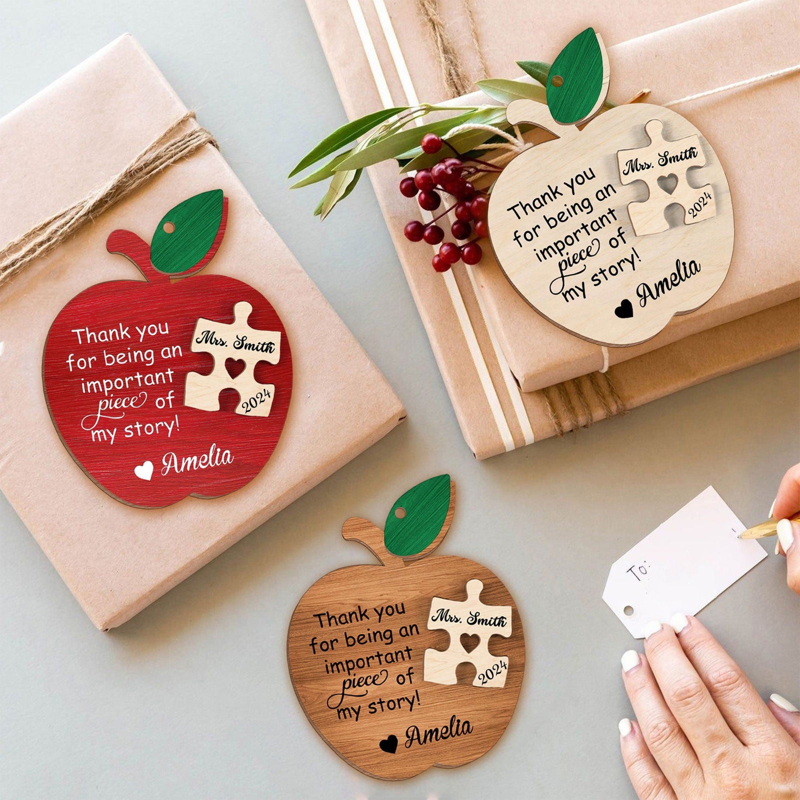 Teacher Christmas Ornament 2024, Personalized Teacher Gifts, Teacher Appreciation Gifts CF94 - Kindlytoys