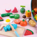 Wooden Fruit Cutting Play Set, Wooden Montessori Toys KL04 - Kindlytoys