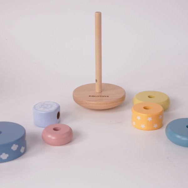 Wooden Stacking Tower, Wooden Montessori Toys KL02 - Kindlytoys