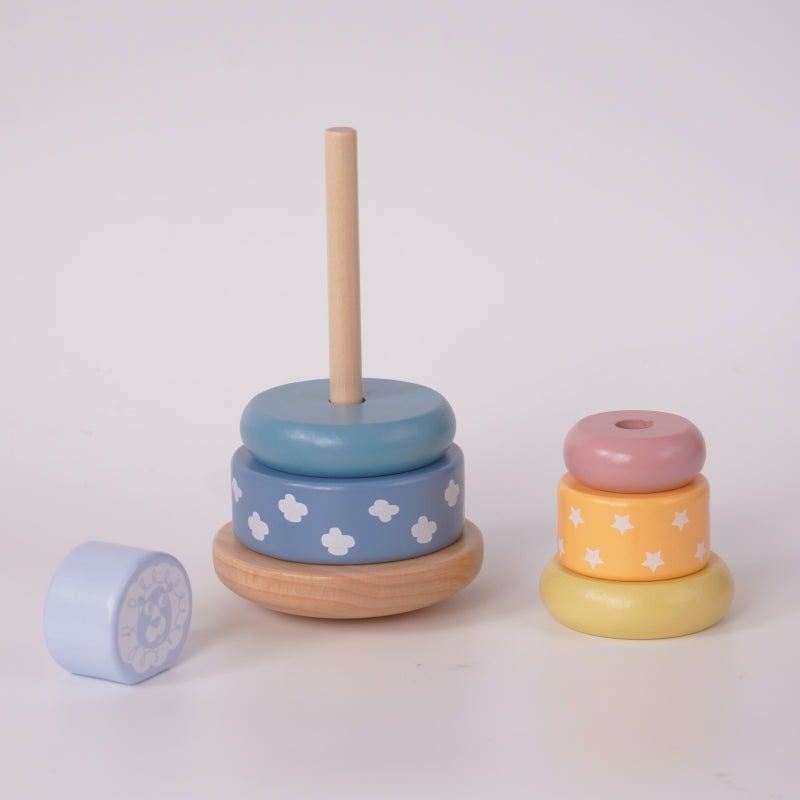 Wooden Stacking Tower, Wooden Montessori Toys KL02 - Kindlytoys