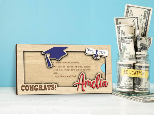 Graduation Gifts For Daughter and Son, Personalized Graduation Money Holder, Graduation Present 2024, grad gifts